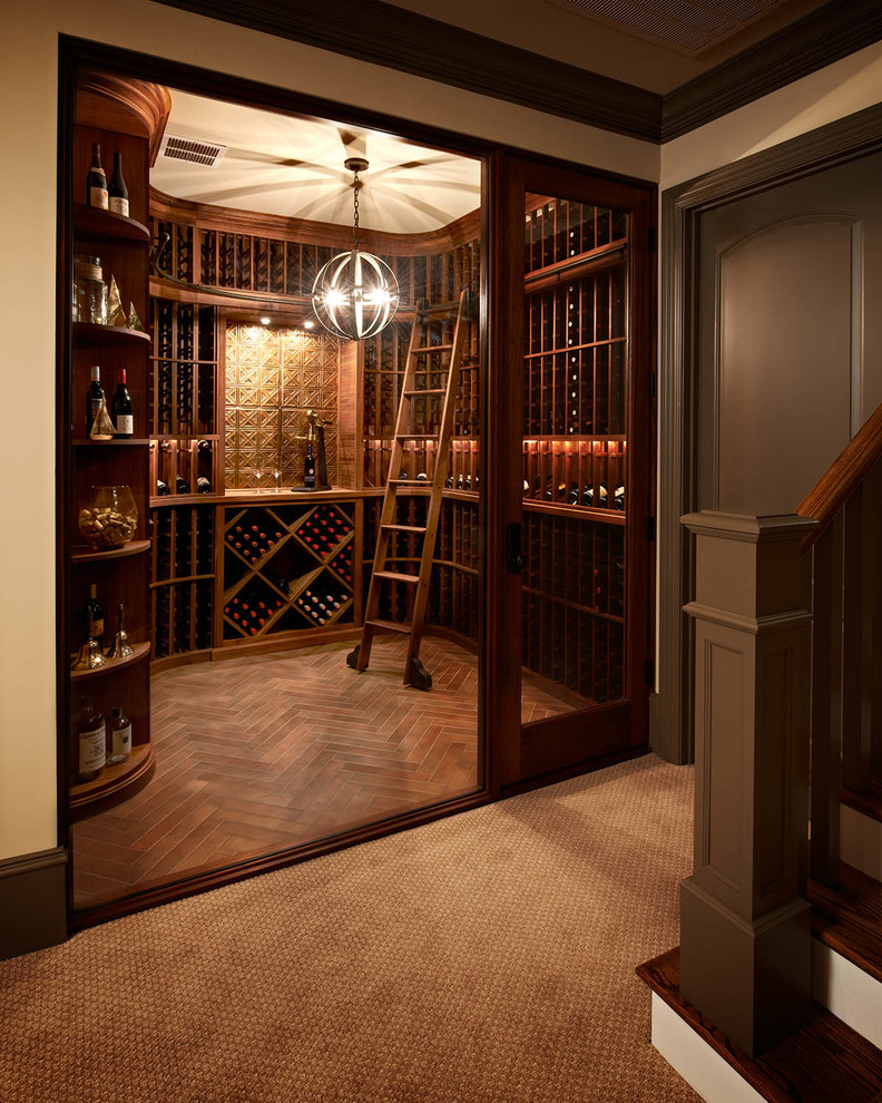 Wine cellar - traditional wine cellar idea in Charlotte