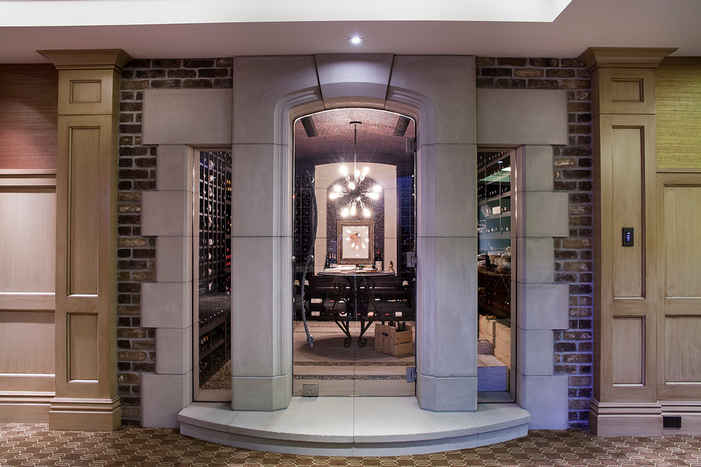 Inspiration for a traditional wine cellar in Vancouver.