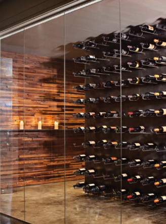 This is an example of a contemporary wine cellar in Atlanta.