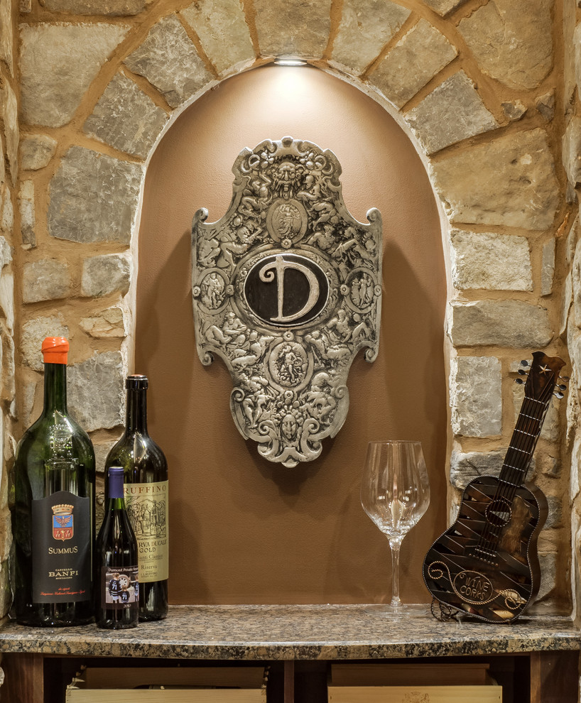 Closet converted into a Custom Wine Cellar Mediterranean Wine