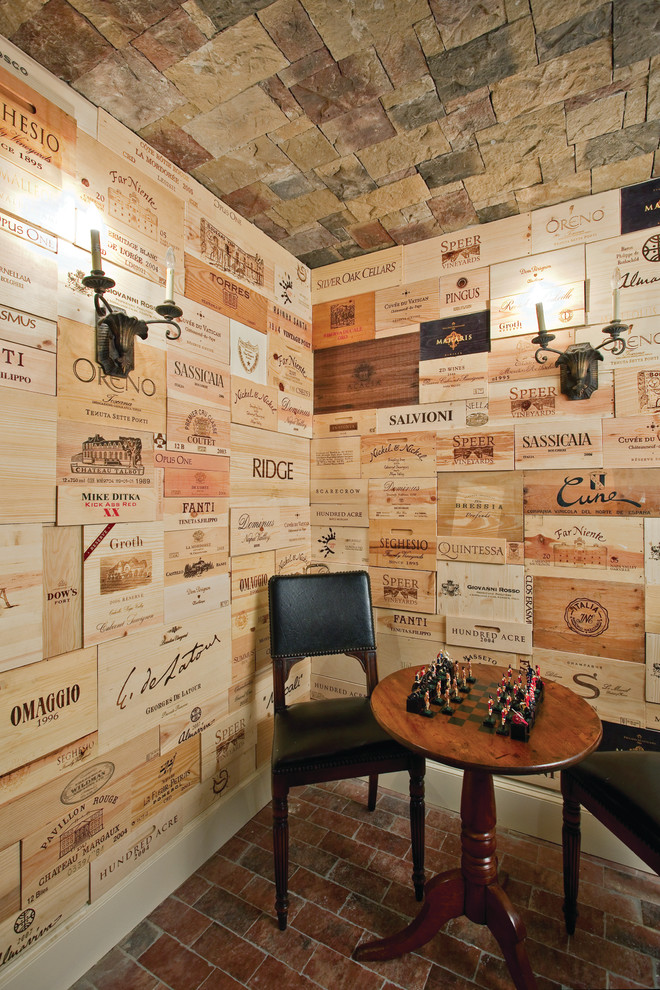 Elegant wine cellar photo in Dallas