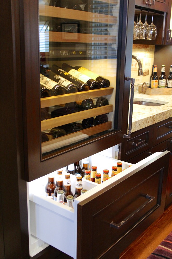 Colorful and Elegant Cypress Home Remodel Transitional Wine Cellar