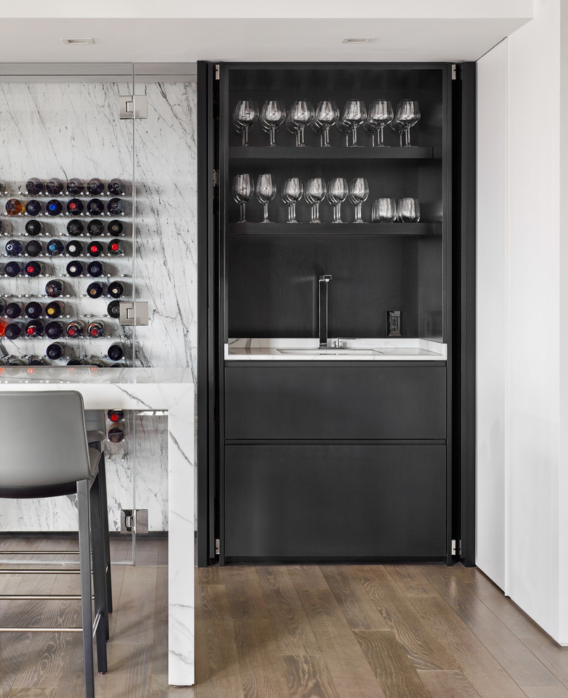 Concealed Home Bar Sink - Contemporary - Wine Cellar - Boston - by ...