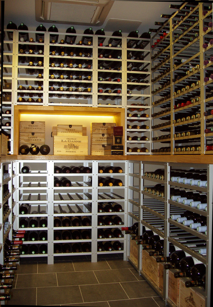Inspiration for a contemporary wine cellar in Hampshire.