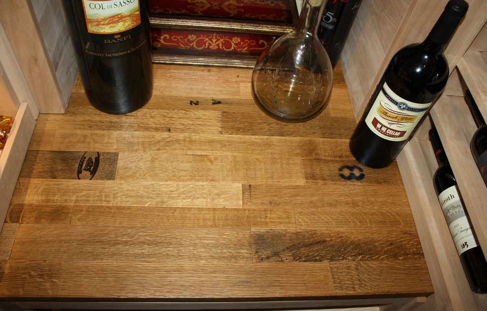 "Cooperage" Reclaimed Wine Barrel Tabletop Wine Cellar Design TX