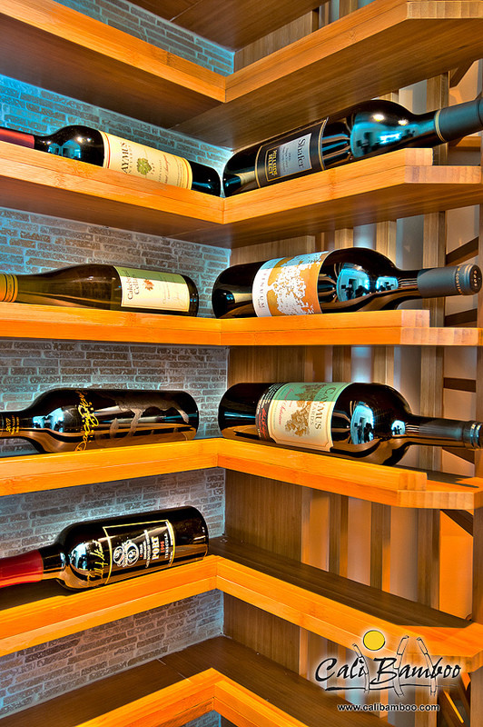 Trendy wine cellar photo in San Diego
