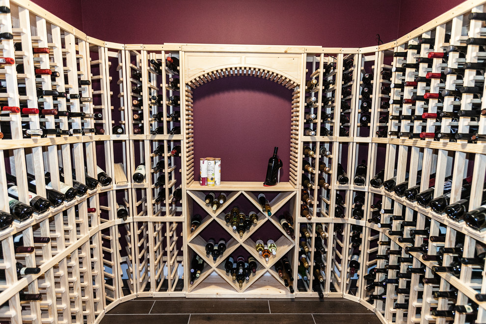 Custom Home on Wooded Lot in Wentzville, MO Rustic Wine Cellar St