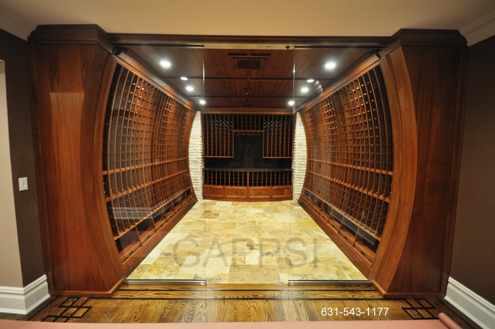 Custom Wine Cellar Built in Mutton Town Nassau County Long Island NY by Gappsi Traditional