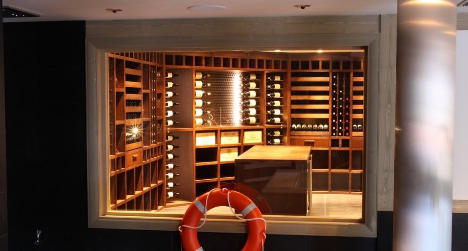 Minimalist wine cellar photo in Other