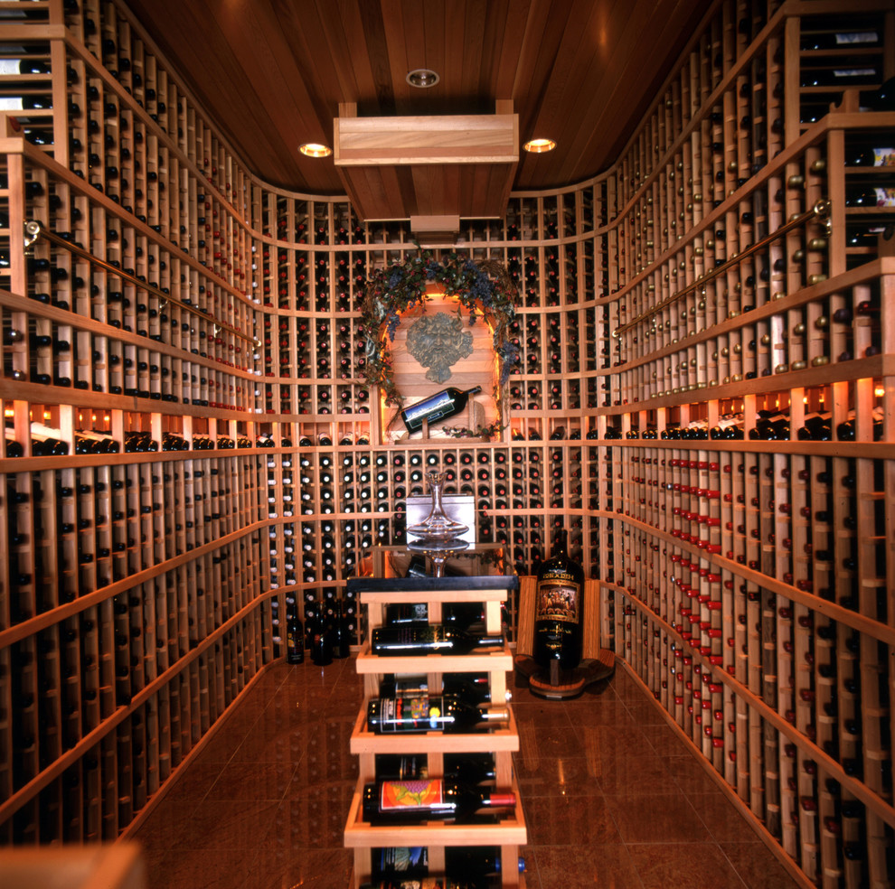 Inspiration for a timeless wine cellar remodel in San Francisco
