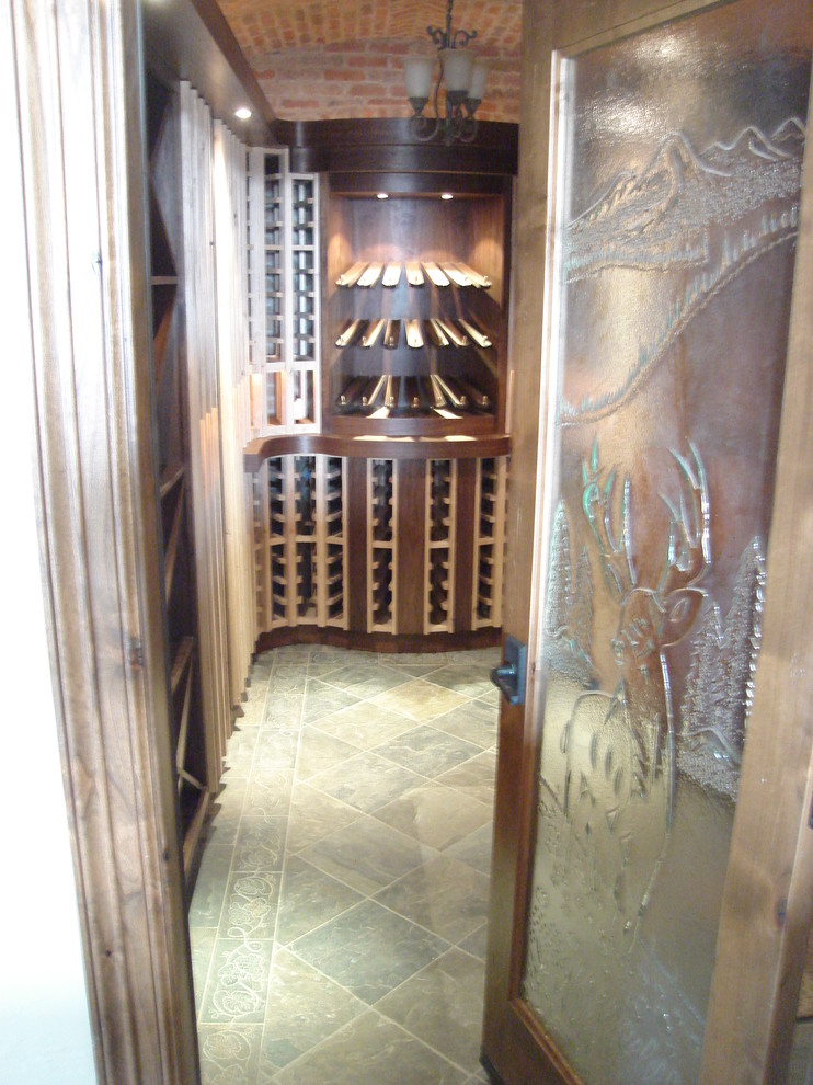 Photo of a traditional wine cellar in Denver.