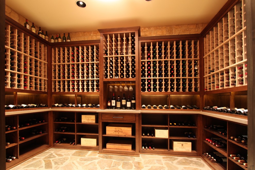 Custom wine room Southwestern Wine Cellar Houston by Jim Farris