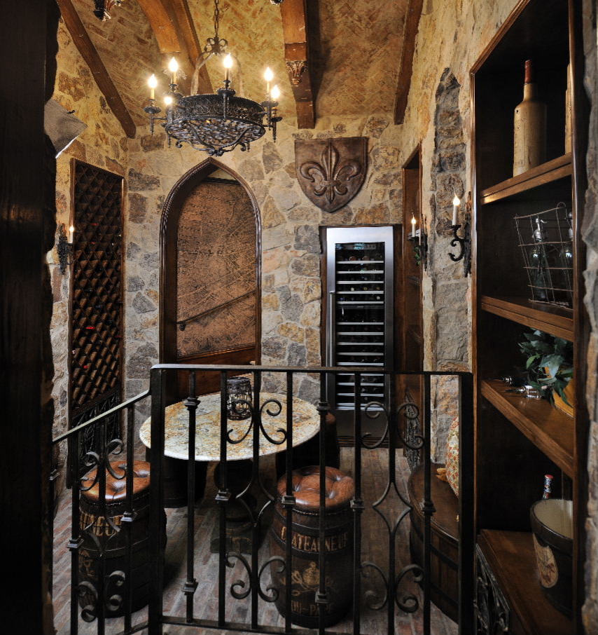 Cypress Traditional Wine Cellar Houston by Stillwater Builders