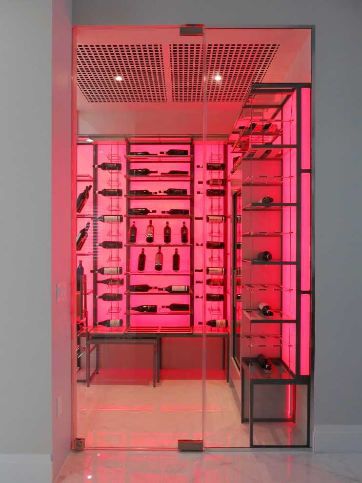 Inspiration for a modern wine cellar in Miami.