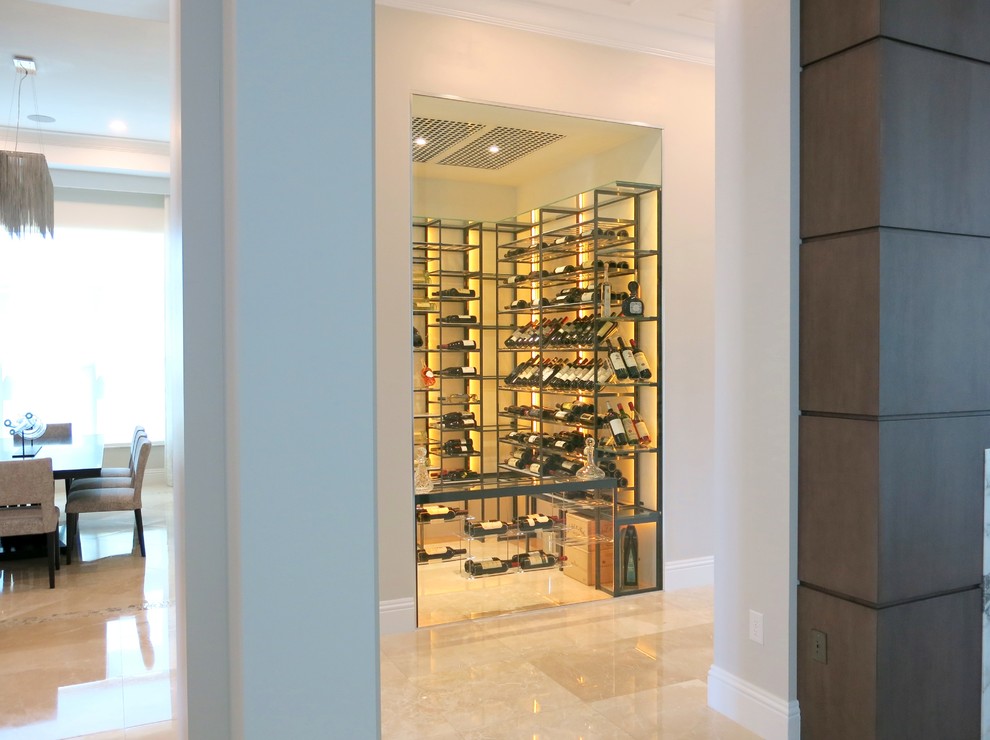 Delray Beach 7 Bridges Modern Wine Cellar Miami by Dragon