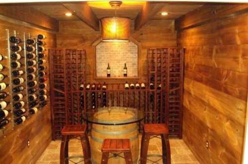 Wine cellar - cottage wine cellar idea in Philadelphia