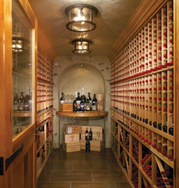 Wine cellar - eclectic wine cellar idea in New York