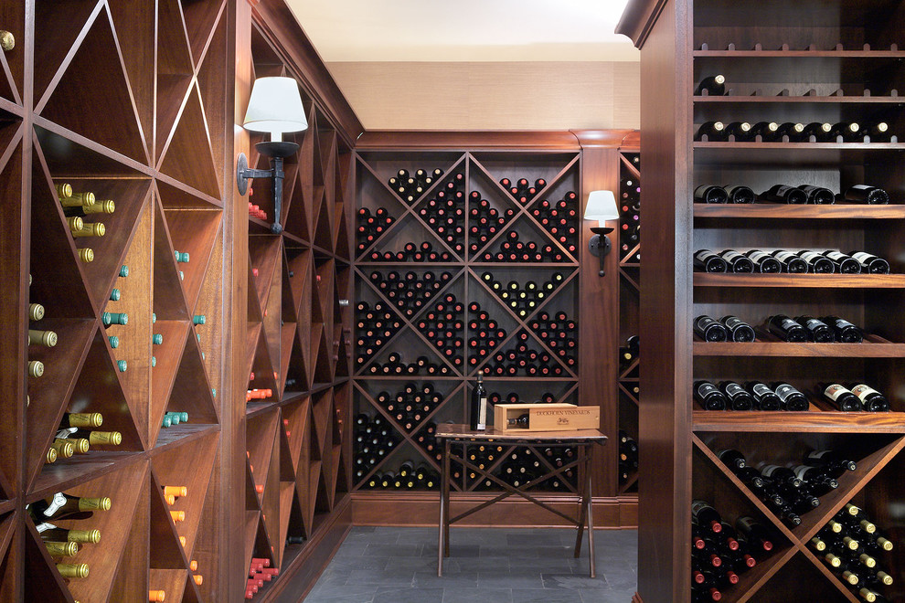 Design ideas for a mediterranean wine cellar in Minneapolis.