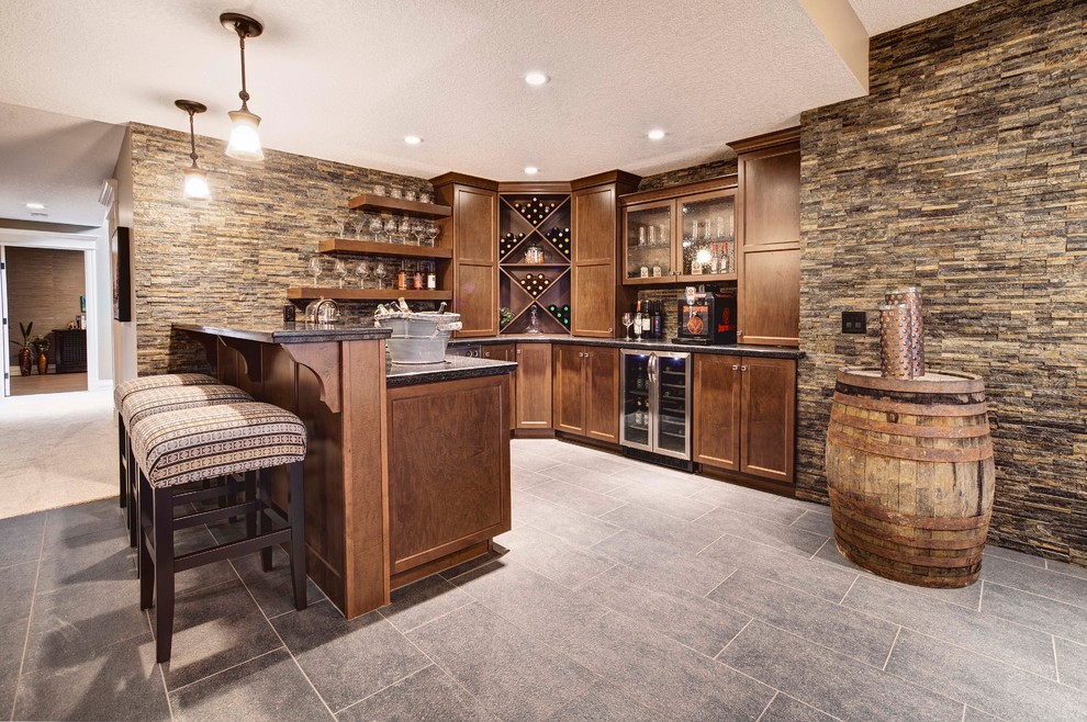 Ellis Traditional Wine Cellar Calgary by Augusta Fine Homes Houzz