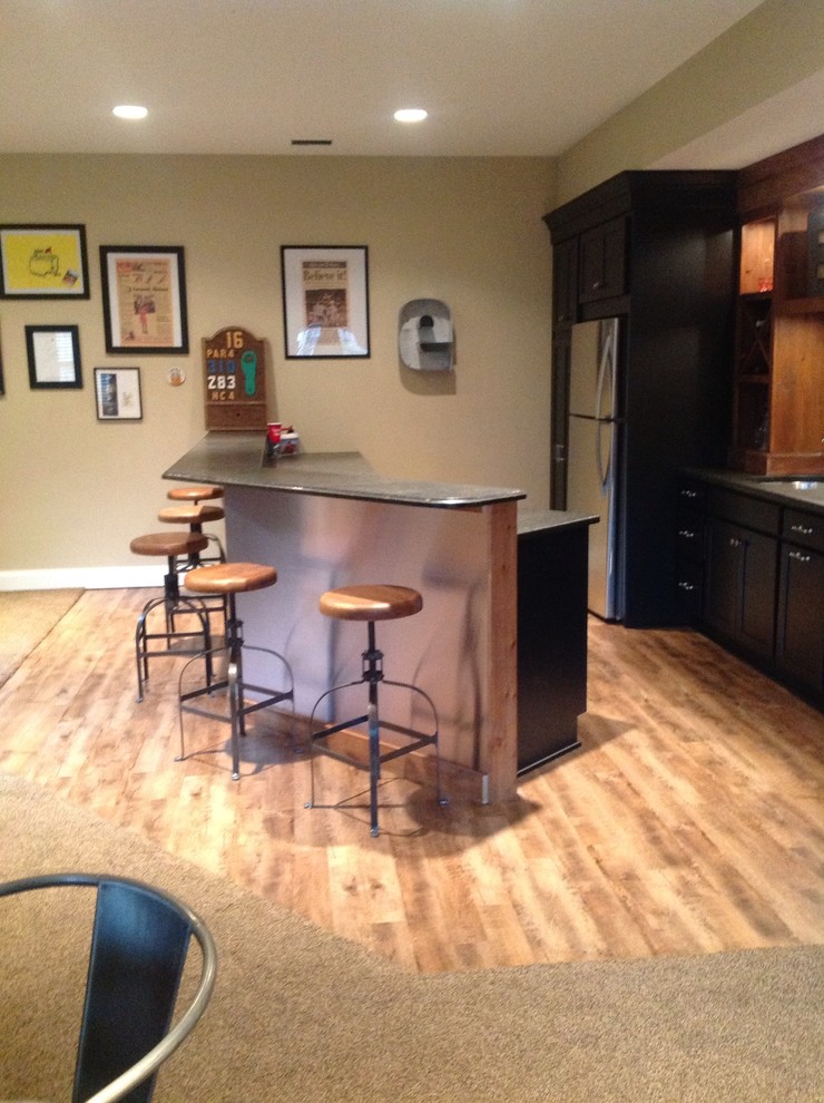 Emerson Basement Wet Bar Transitional Wine Cellar Nashville by
