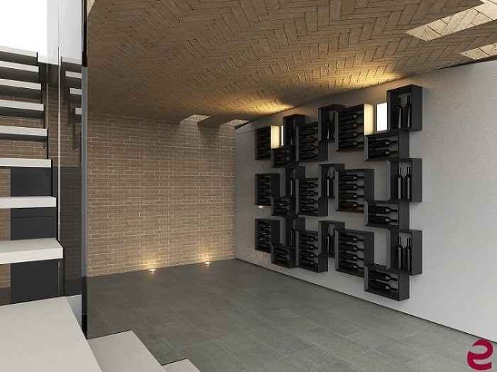Wine cellar - modern wine cellar idea in Venice