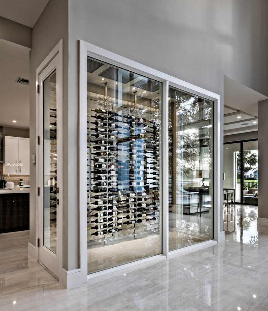 Estate Home Boca Raton Contemporary Wine Cellar Miami by Ellish