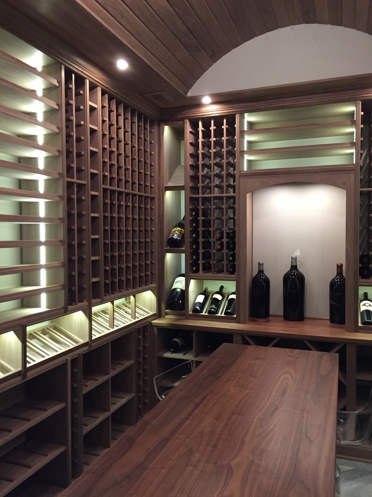 Wine cellar - transitional wine cellar idea in Other