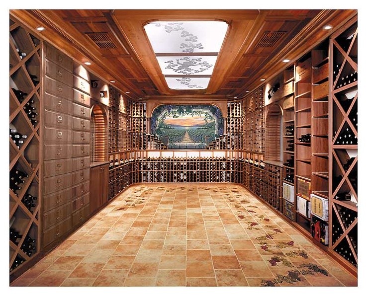 Etched Light Box Traditional Wine Cellar Cincinnati by Wine