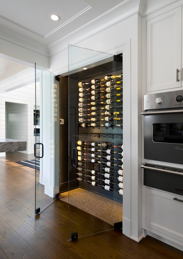 Design ideas for a contemporary wine cellar in New York.
