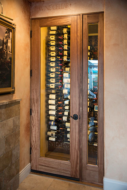 Hand Carved Solid Mahogany Wood Wine Cellar Doors by ETO Doors