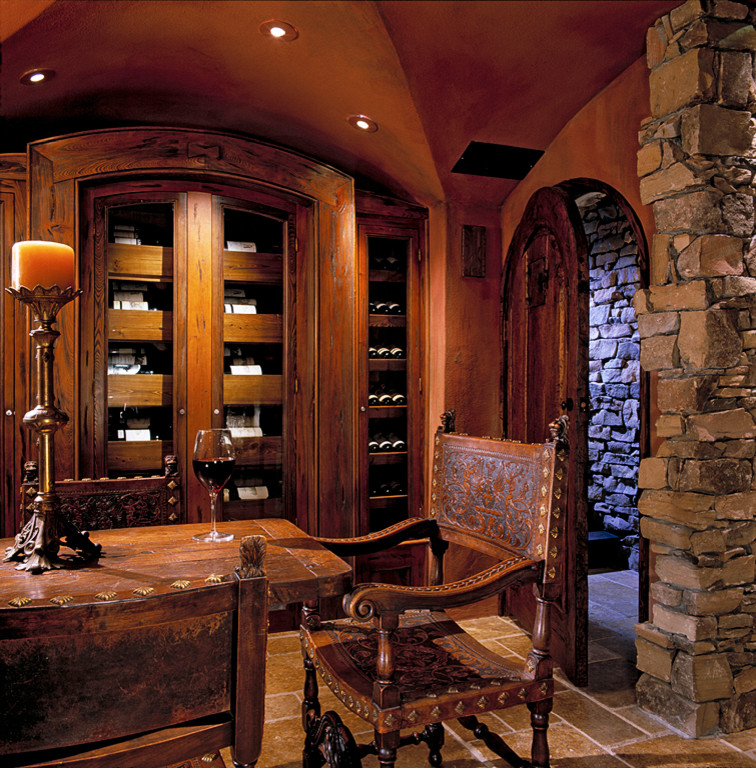 Example of a classic wine cellar design in Orlando