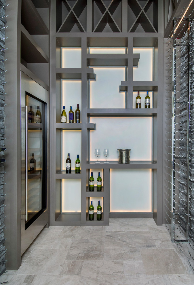 Inspiration for a modern wine cellar in Tampa.