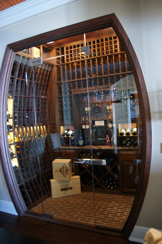 Glass Enclosed Concave Wine Cellar Traditional Wine Cellar Cincinnati By Wine Cellar 5691