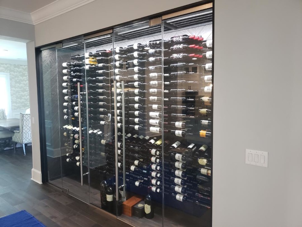 glass enclosed wine wall cost