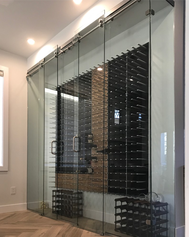 Glass Enclosed Wine Cellars Modern Wine Cellar Vancouver by