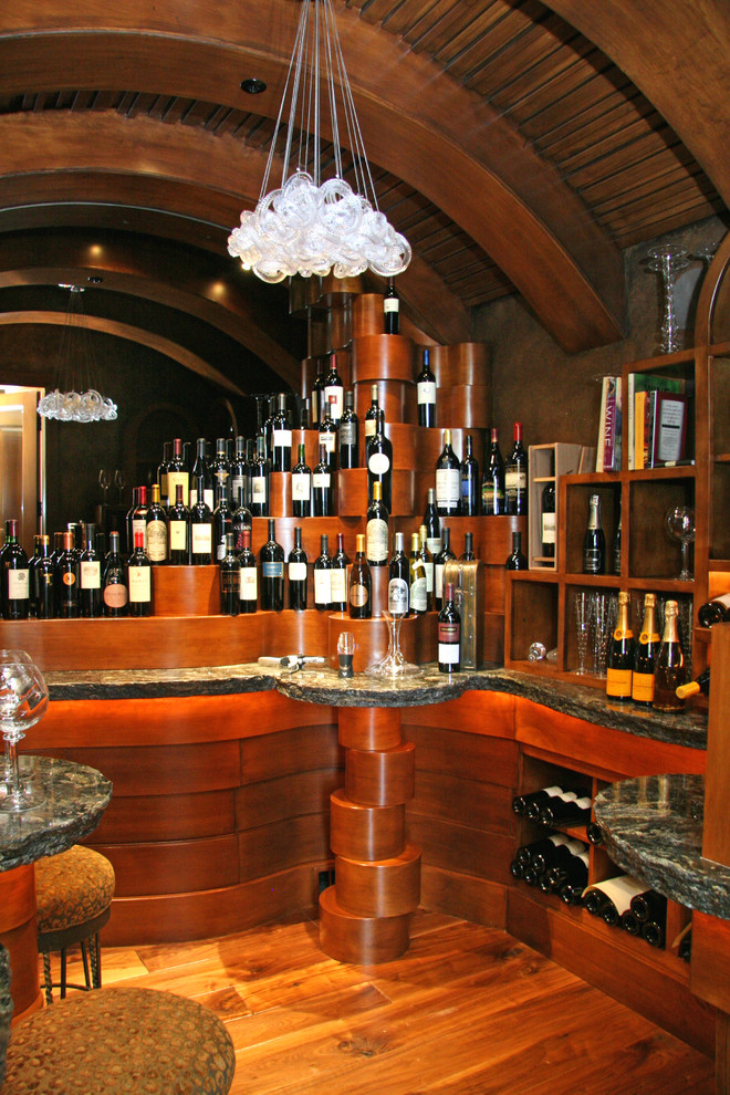Example of a classic wine cellar design in Sacramento