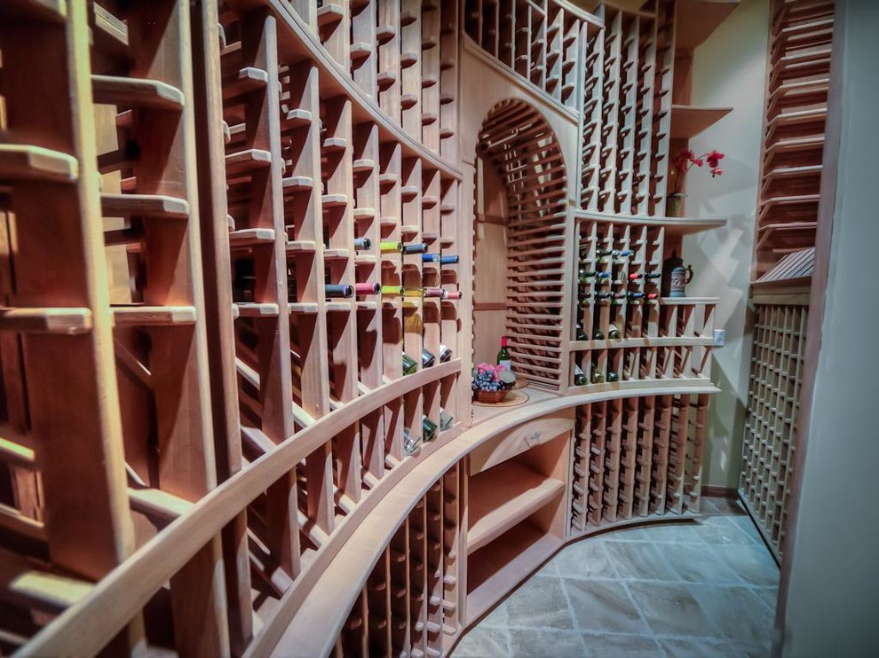 Elegant wine cellar photo in Houston