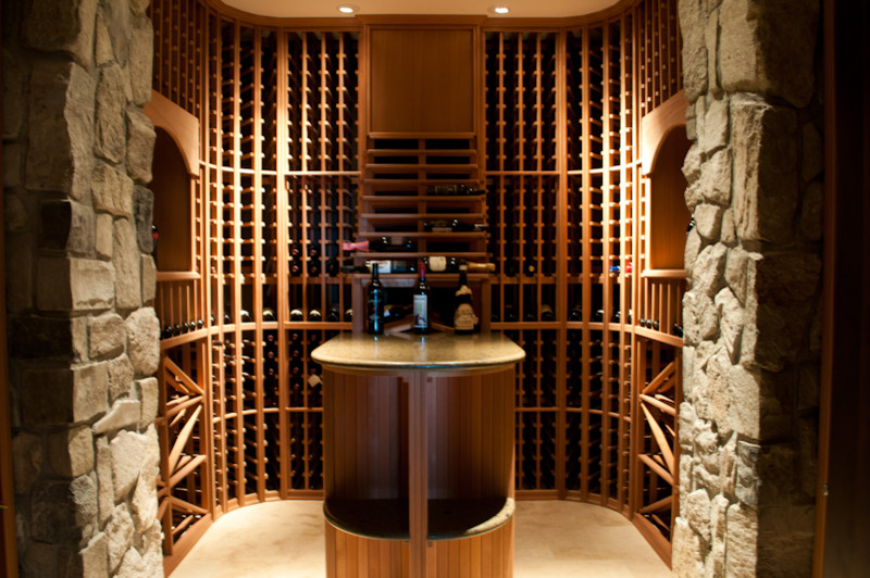 Wine cellar - traditional wine cellar idea in Vancouver