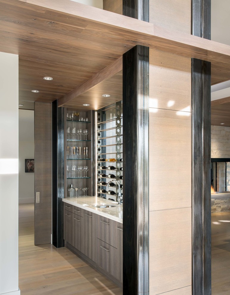 Design ideas for a modern wine cellar in Denver.
