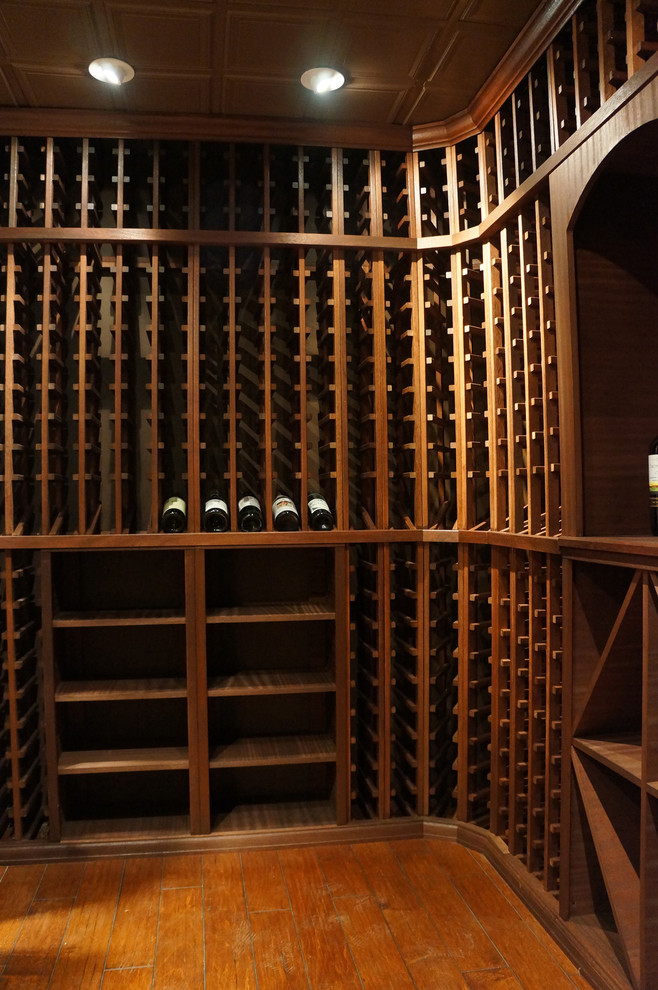 Inspiration for a modern wine cellar remodel in New York