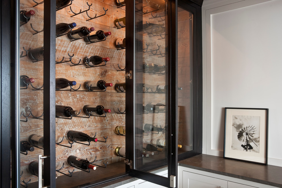 Photo of a contemporary wine cellar in New York.
