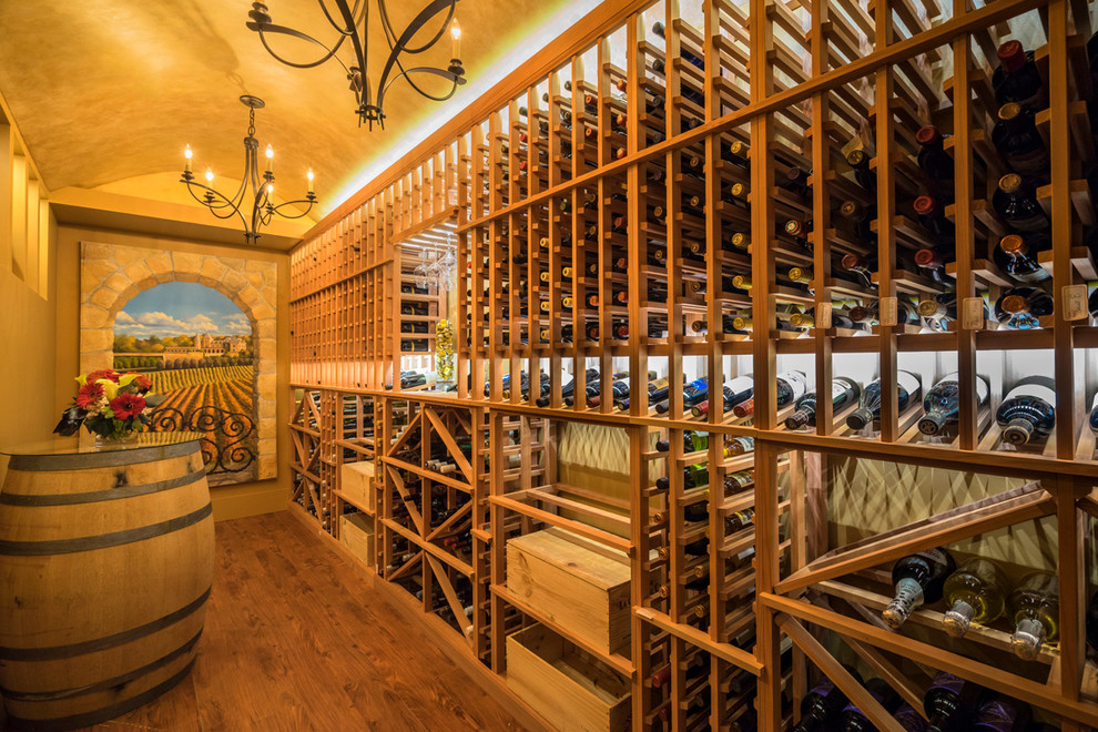 Photo of a modern wine cellar in Vancouver.