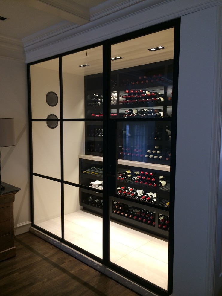 Interior Glass Walls and Sliding Doors Modern Wine Cellar