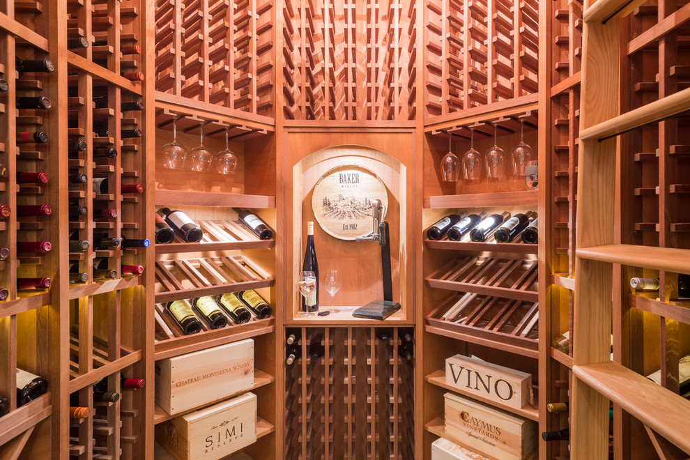 Design ideas for a classic wine cellar in Tampa.