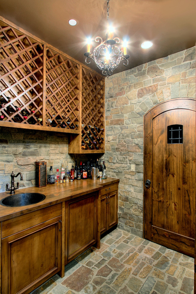 This is an example of a traditional wine cellar in Seattle.