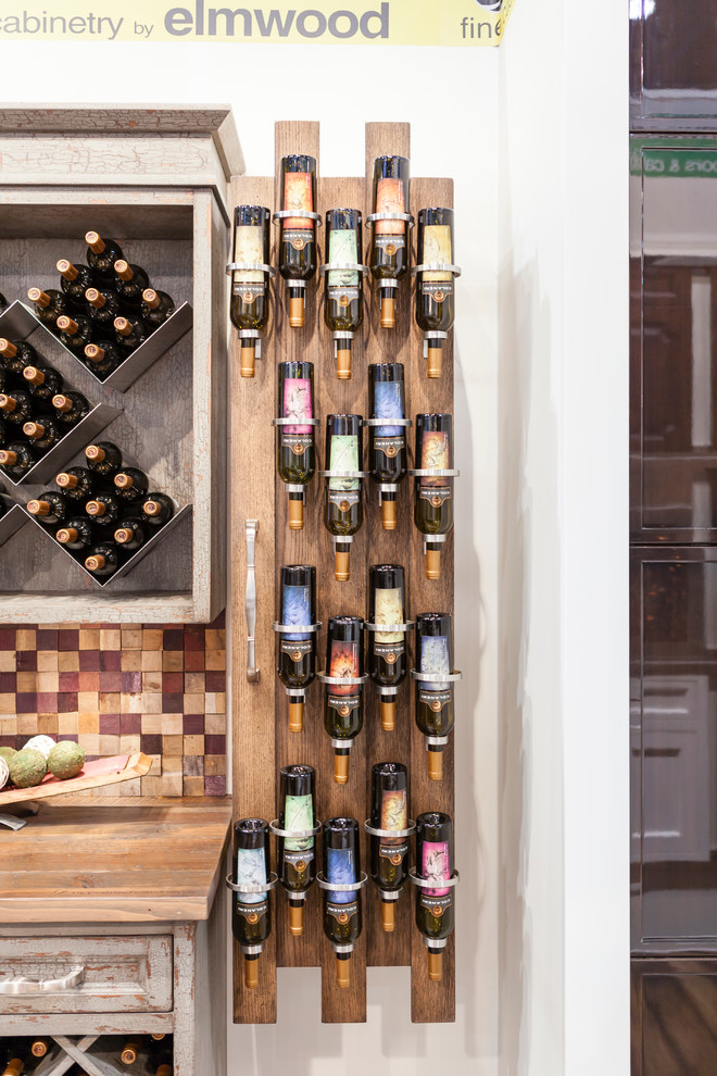 Inspiration for a rustic wine cellar remodel in Toronto