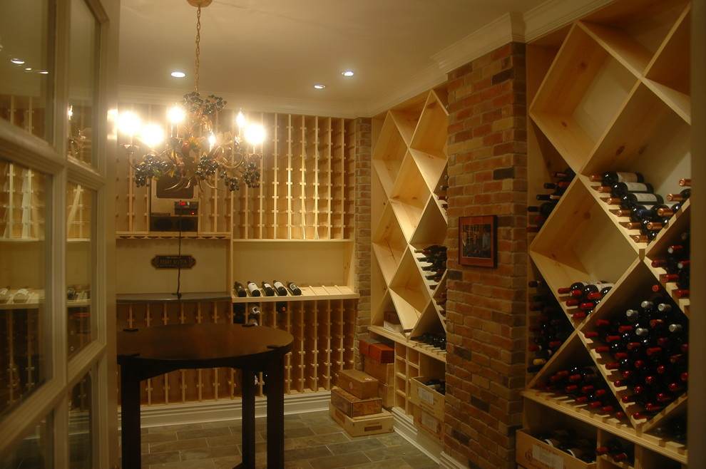 Traditional wine cellar in Chicago.