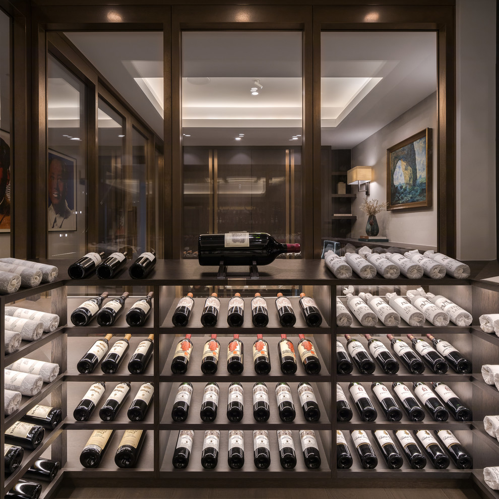 Kensington Town House Contemporary Wine Cellar London by