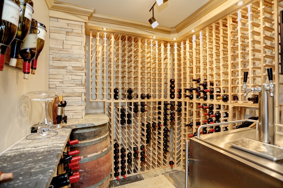 Kirkland Basement Transitional Wine Cellar Atlanta by Daylight
