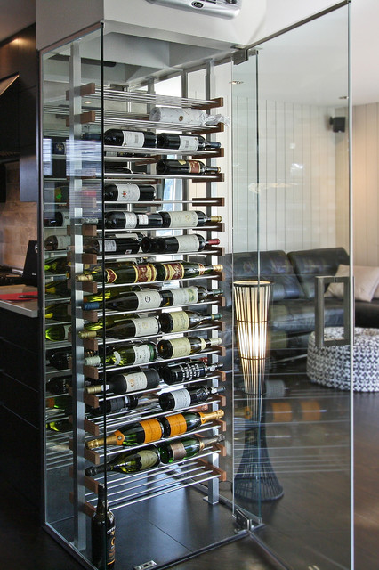 Kitchen glass cube - Modern - Wine Cellar - Other - by Millesime Wine Racks  | Houzz IE